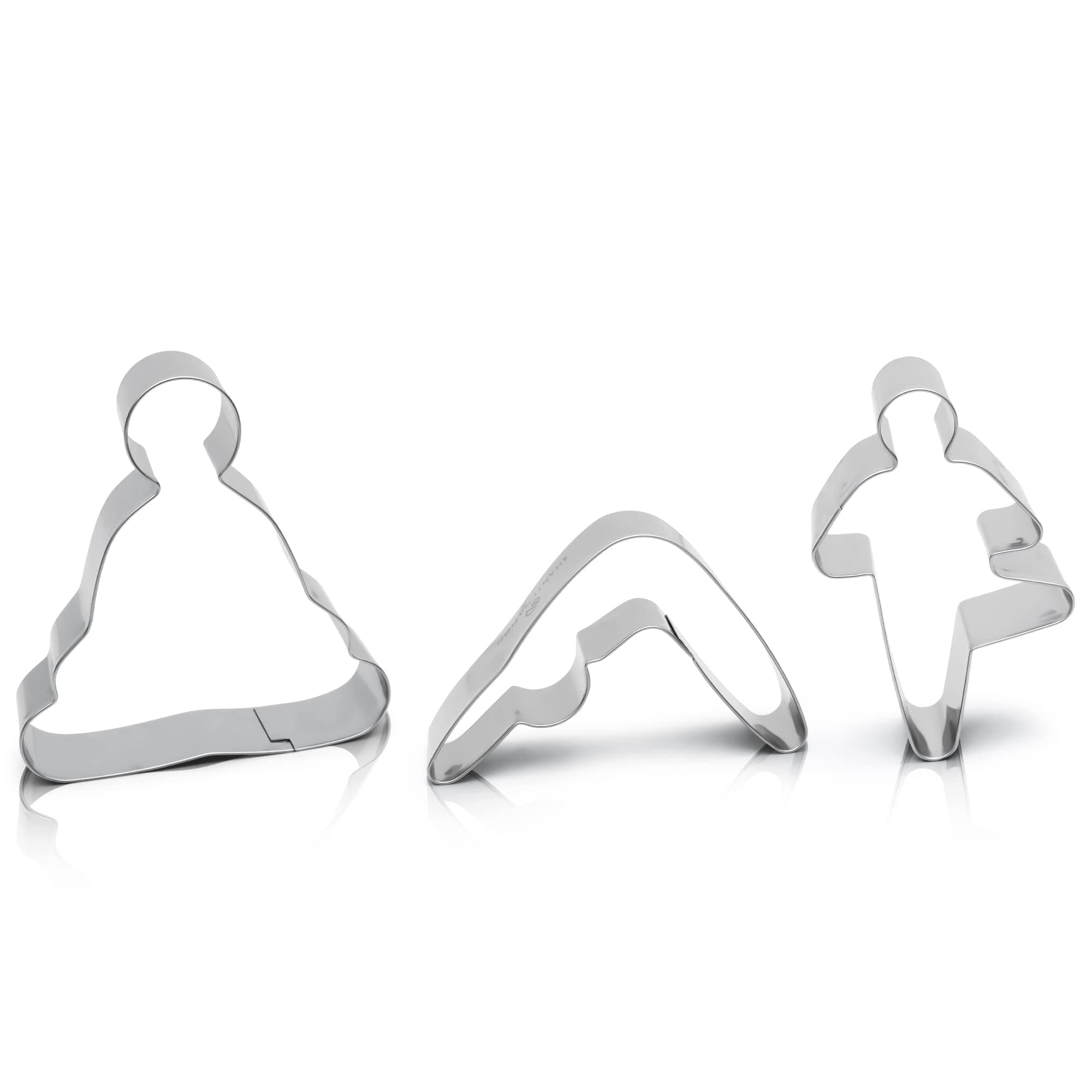 SHANTI NATION - Shanti Bakery - Three Cookie Cutters with Yoga Poses - Presentation Box - a Perfect Gift