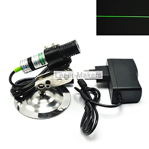 Laserland 532nm 50mW Green Laser Line Module Generator Alignment Locator Cutting Machine Wood Sawmill Lighting Effects +Adapter +Mount