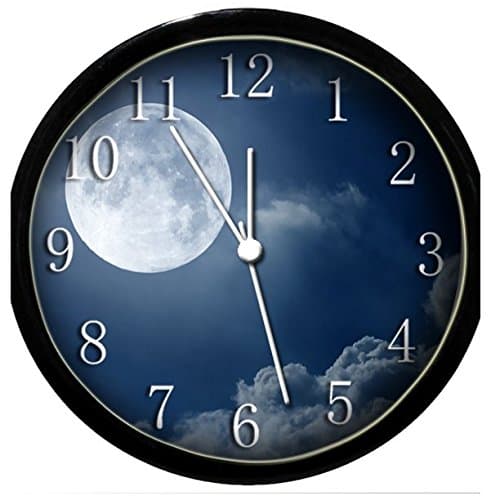 Glow In the Dark Wall Clock - The Moon