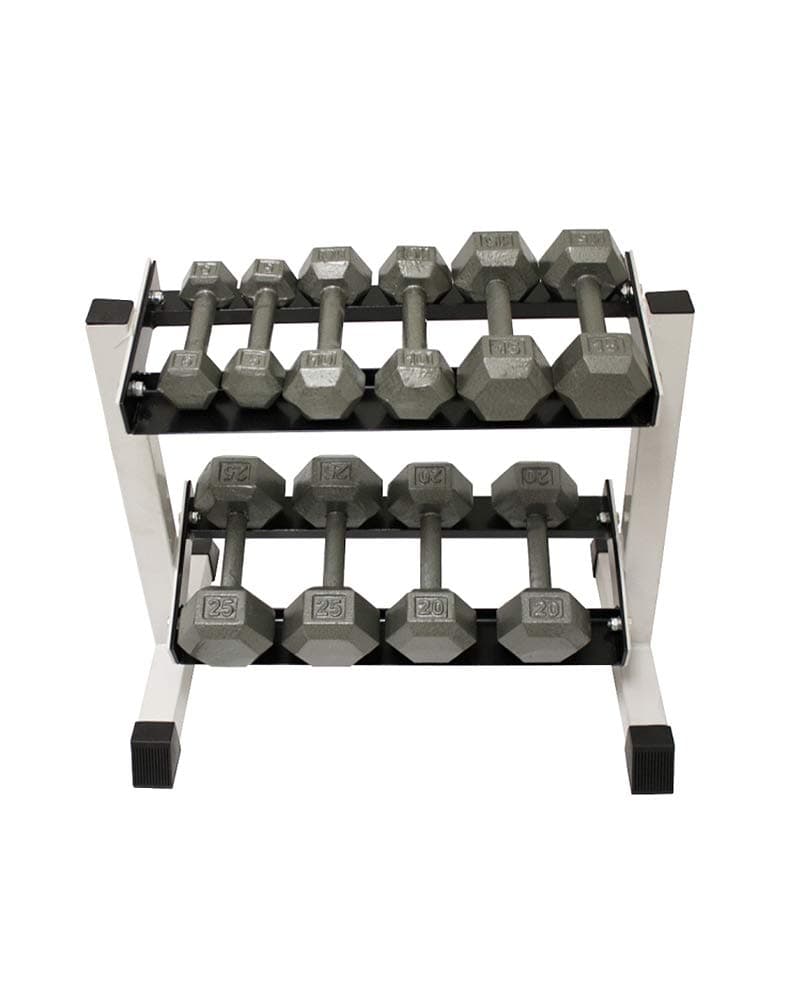 Troy USA Sports Hex Dumbbell Set 5-25 lb With Rack