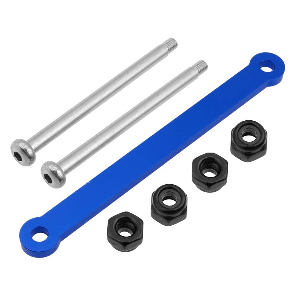 Aluminum Tie Bar and Suspension Hinge Pins for 2WD Traxxas Rustler VXL Slash Stampede Bandit Nitro Sport,Replacement of 2532 2640 (Navy Blue)
