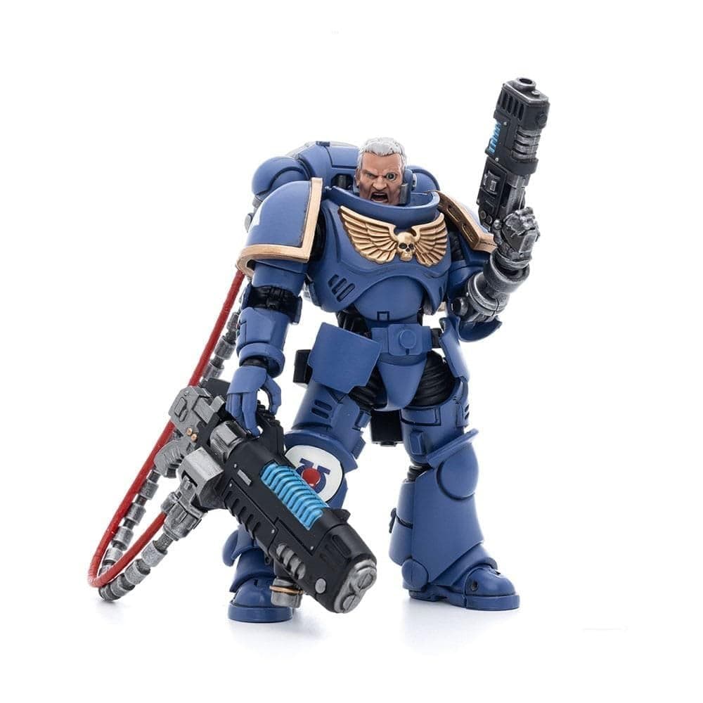 Sponsored Ad - Warhammer 40k: Ultramarines Hellblasters Sergeant Ulaxes 1:18 Scale Figure