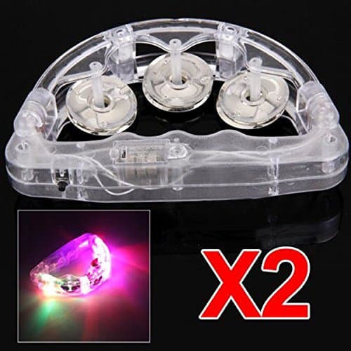 SOUND HOUSE 53 2 x Flashing Light LED Tambourine for Fun KTV Party Dancing