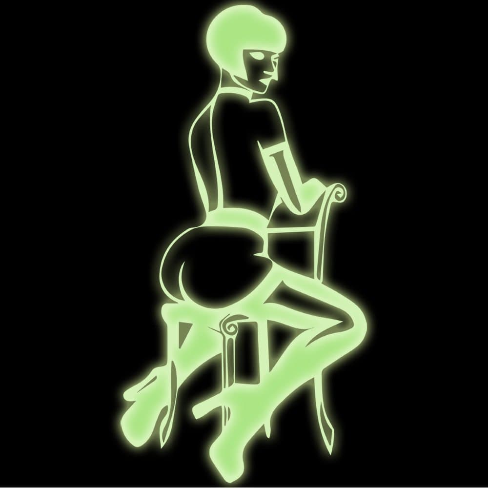 Lap dance Stripper Decal Sticker (glow in the dark, 8 inch) Glow in the Dark