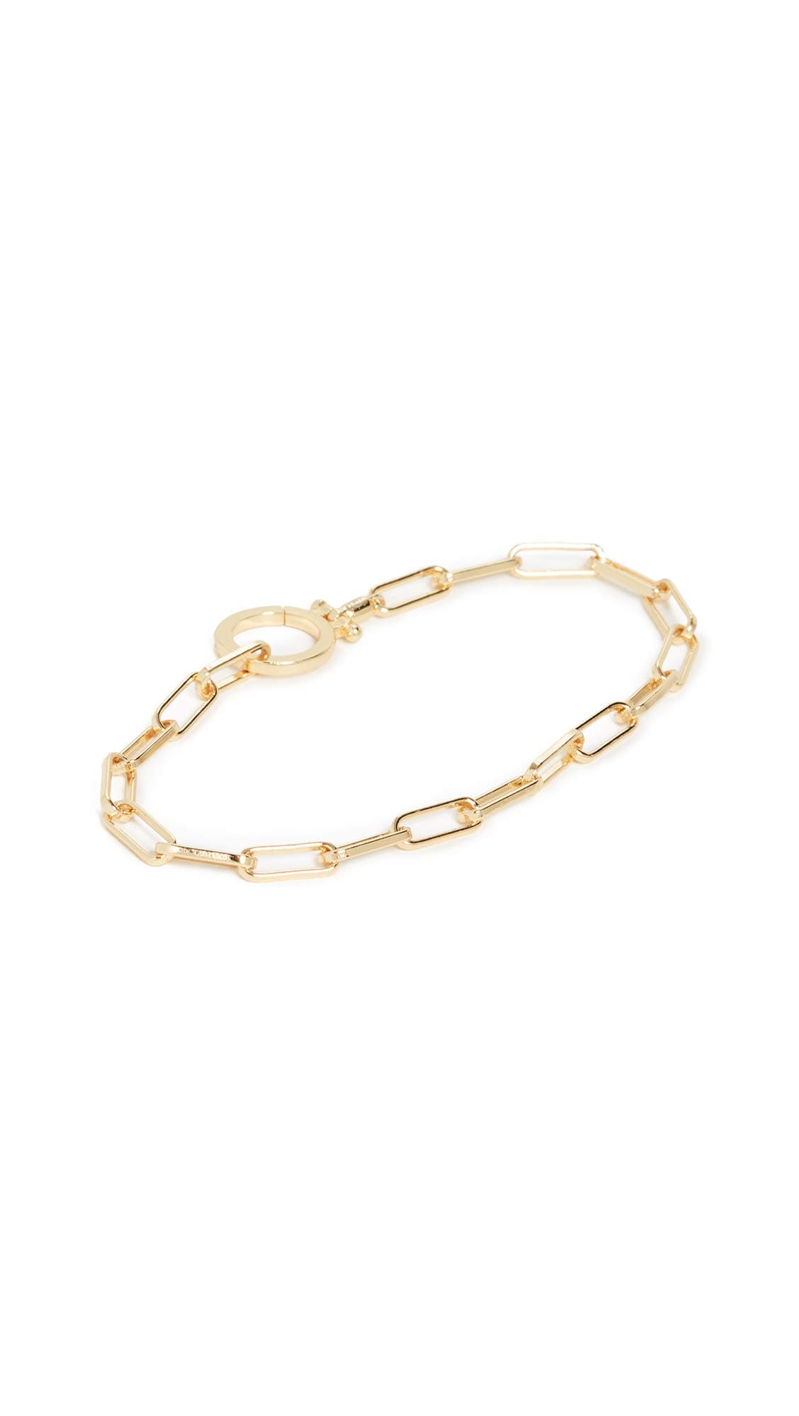 gorjanagorjana Women's Parker Link Bracelet, Paperclip Chain w/Signature Clasp, 18K Gold and Silver Plated