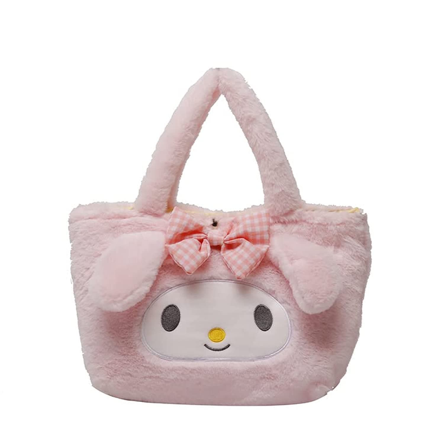 Kawaii Plush Bag Anime Handbags Kt Cat Plushie Backpack for Girls Women (Pink)