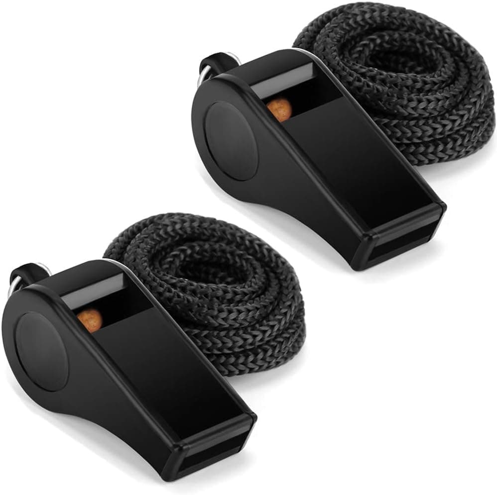 Fya Sports Whistle with Lanyard, Very Loud Black Whistles Great for Coaches, ...