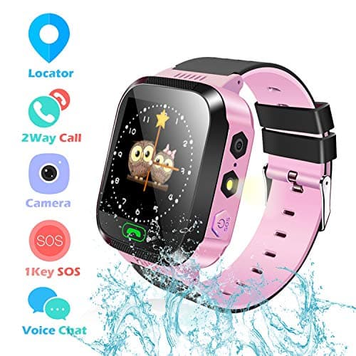 Kids Watch, Camera Kids Smartwatch, GPRS, in-time Chatting, Children Phone Watch, Phone Calls, Alarm, SOS, Daily Use Waterproof (Pink).