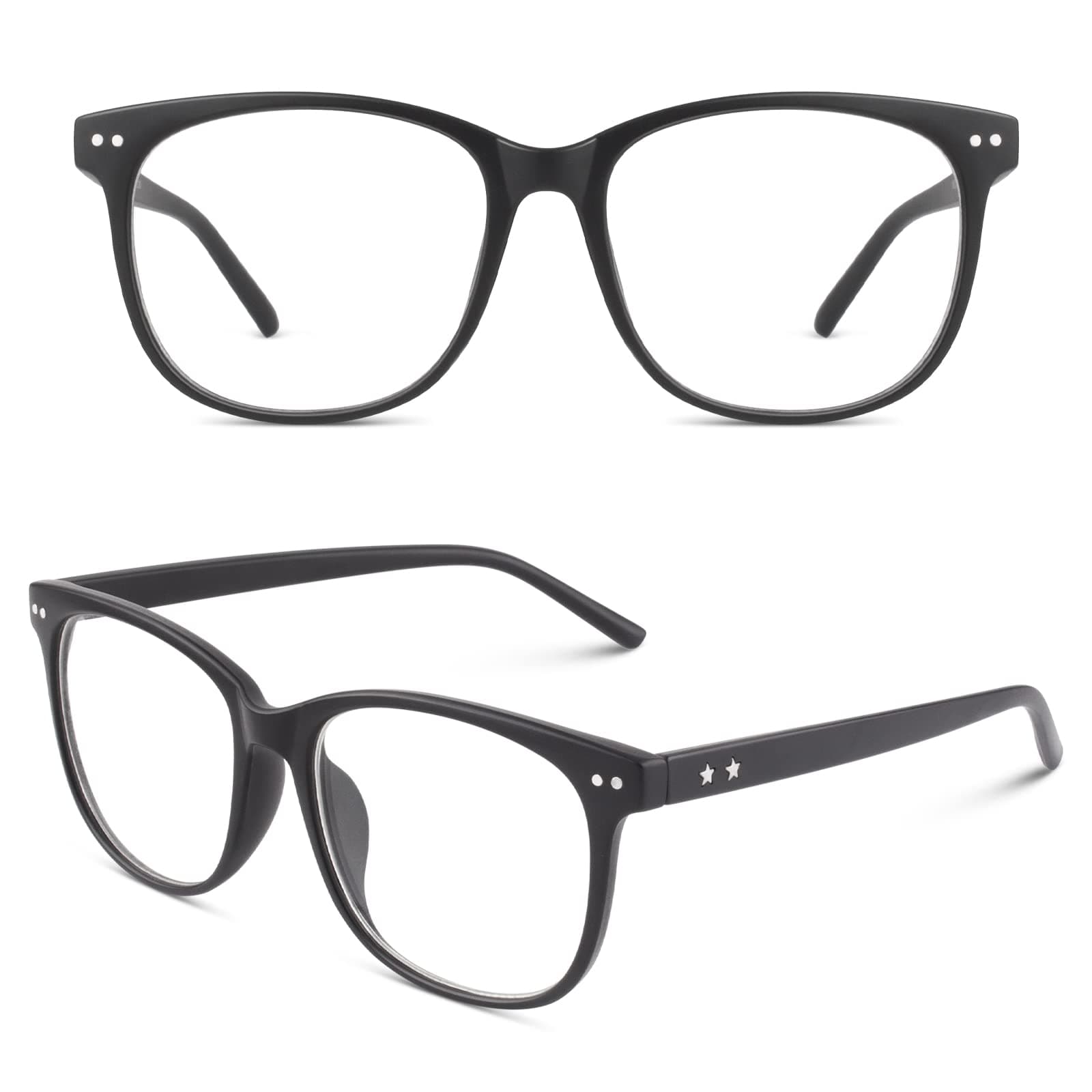 Fake Glasses Clear Lens Non-Prescription Retro Oversized Frame UV400 Protection Men Women CN81