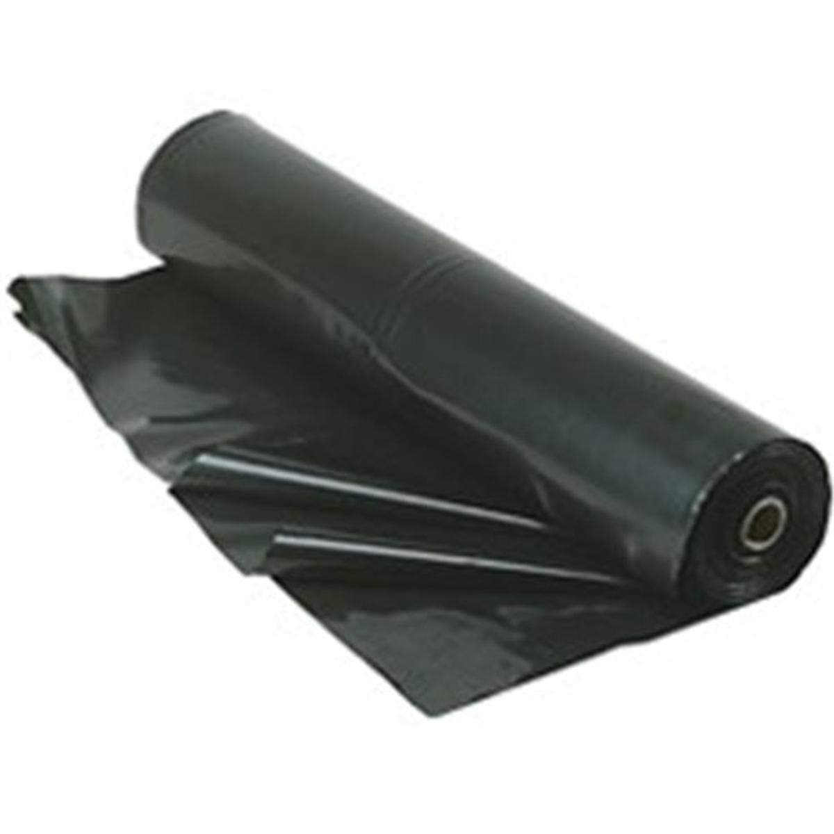 420B Weatherall 4 Mil Poly Plastic Sheeting Visqueen, 20' Wide 100' Long, 1 Roll in a Box, Black