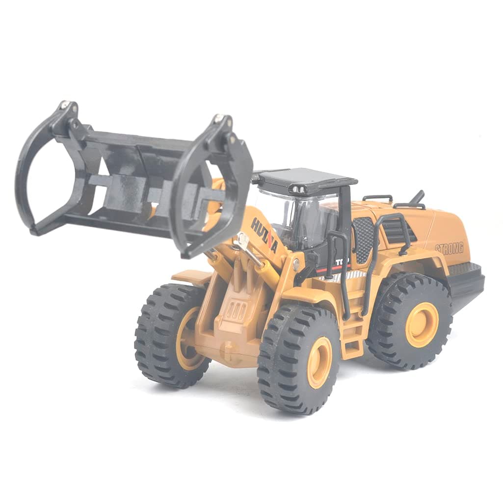 Ailejia1/50 Scale Diecast Articulated Dump Truck Alloy Models Construction Vehicle s Model Engineering Car Toy boy Gift (Wood Grab)