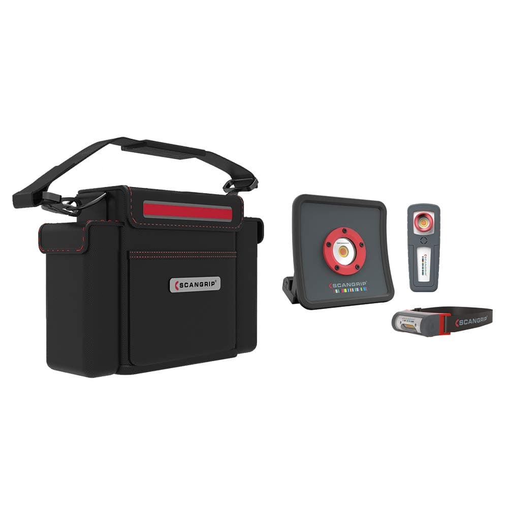 SCANGRIP Detail Kit - Essential, Portable Detail Carry Bag and Color Matching LED Lights, Includes I-Match 3, MINIMATCH and MULTIMATCH R, Rechargeable, Scan