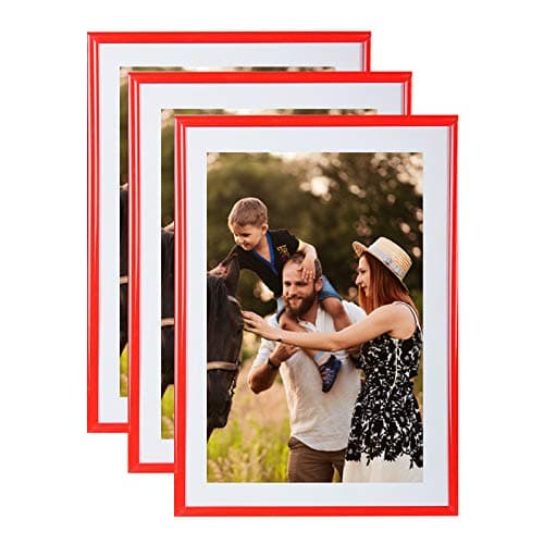Pack of 3 Photo Frames A4 (Red)