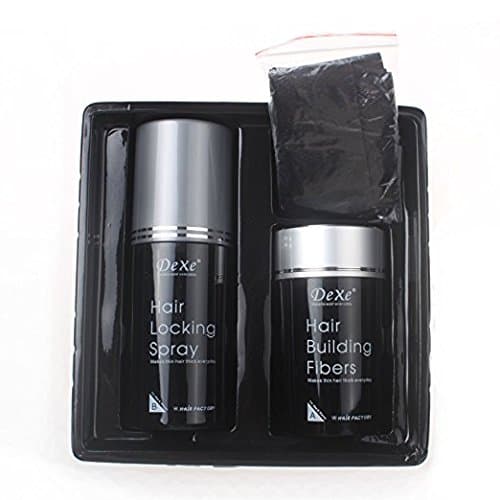 Dexe Hair Builder Kit 22g of Fiber + 100ml of Light Spray (Dark Brown)