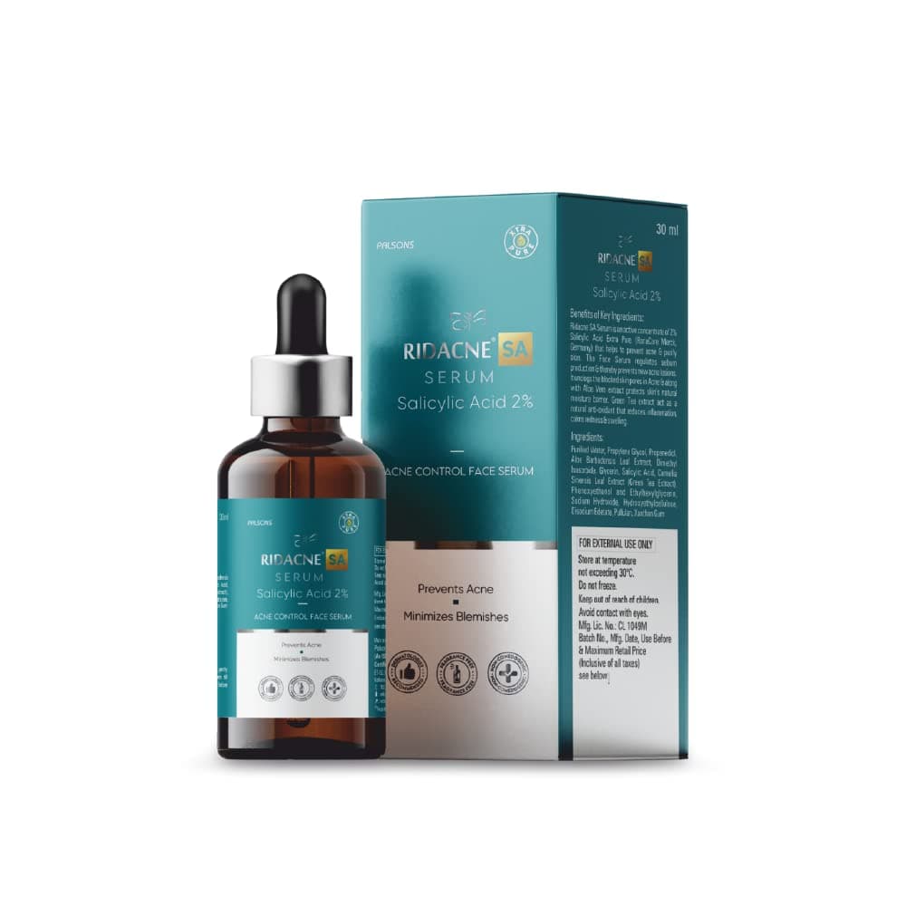 - SA SERUM WITH SALICYLIC ACID 2%, ALOE VERA & GREEN TEA EXTRACT - Acne Control Face Serum | Reduces Blackheads and Whiteheads | Minimizes Blemishes | Prevents Acne, 30ml