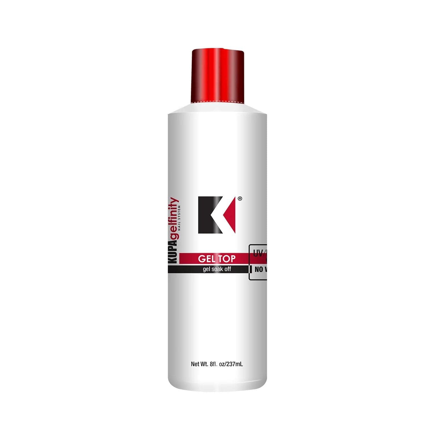 KUPA GelFinity - Soak Off Gel - TopCoat Gloss (No-Wipe) - 8oz (Refill size)