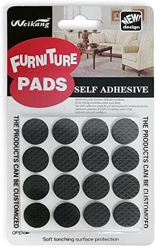 32 Pcs Furniture Pads Kit || Round Rubber Floor Protector Non Slip Furniture Pads Sofa Bed, Dining Table,Dining Chairs Balance Pad Noise Insulation Pad, Black, 2 CM