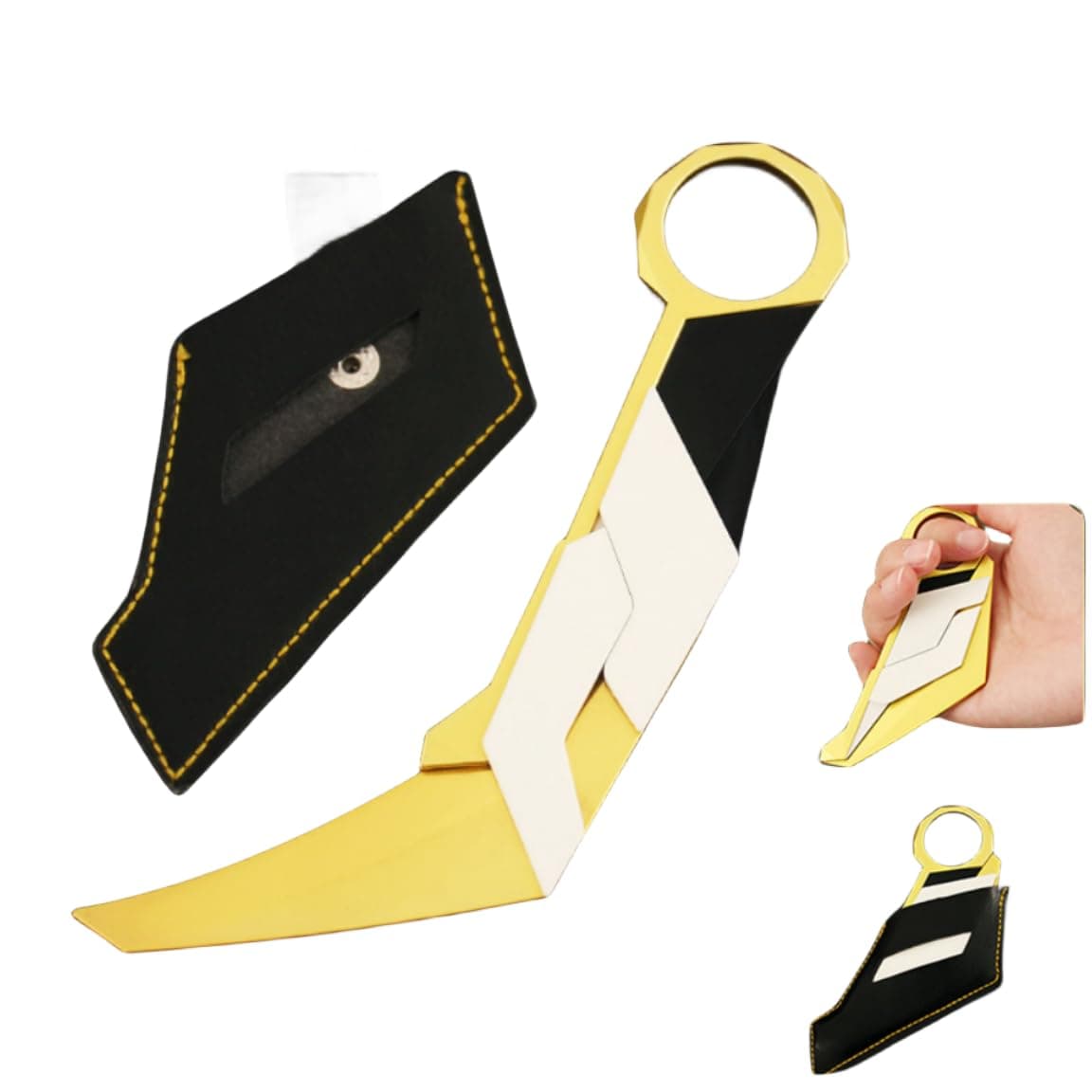 UGLYAF Valorant Karambit Prime 2.0 Champion Set Valorant Claw Knife Model (Yellow)