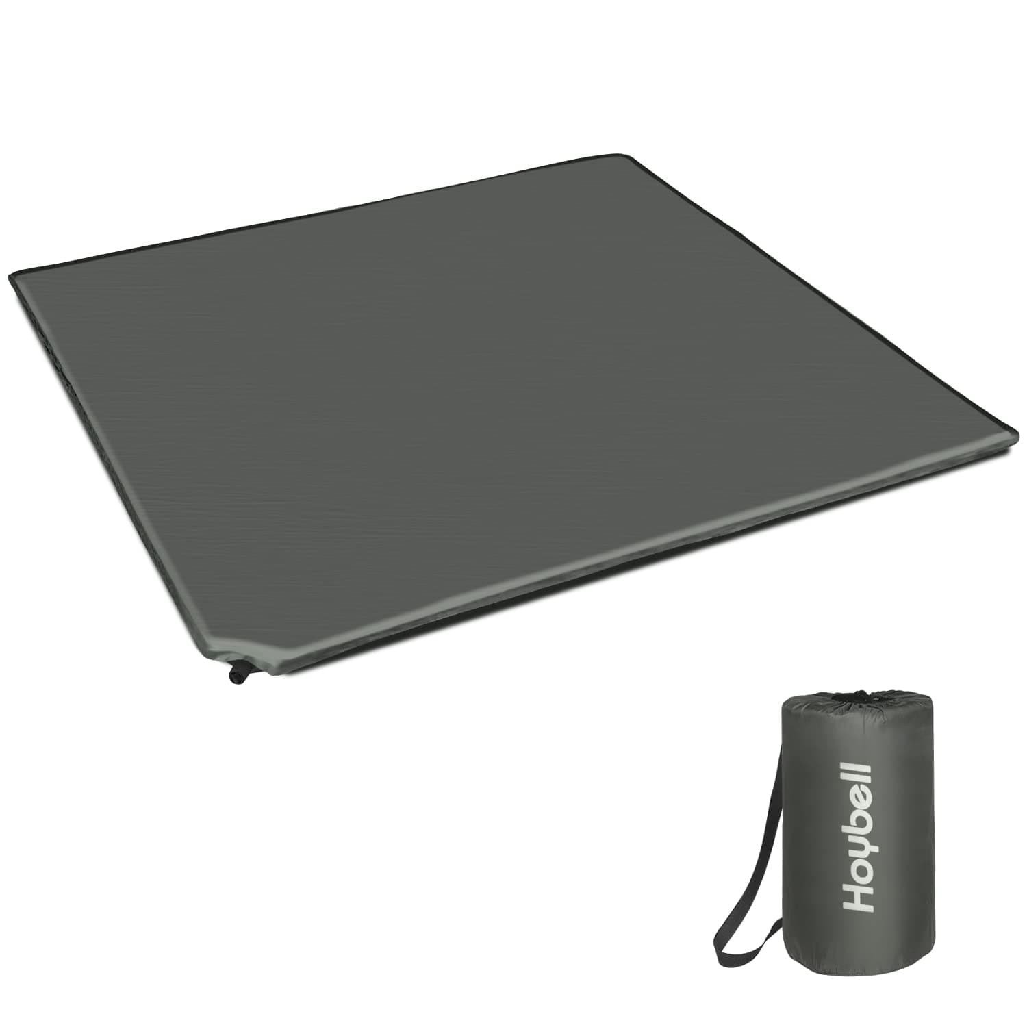 Baby Playpen Mat, Compatible with 50x50 inch Playpen, Self Inflating Mat Pad, Baby Play Mat, Portable and Comfortable Play Yard Mat with Carry Case – Dark Grey