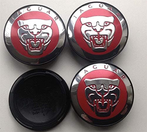 Set of 4 Wheel Center Caps HUB Cap RED 59mm for X Type XK XF XJ XJ8 XJ6