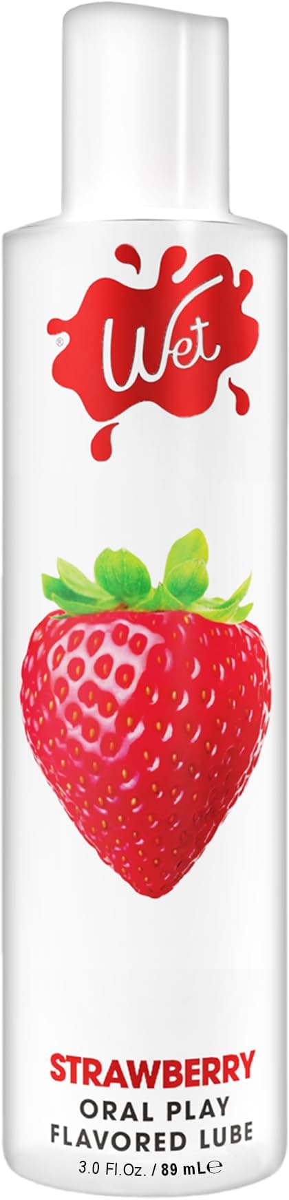 Wet Paraben-free, Gluten-free, Sugar-free strawberry ORAL PLAY FLAVORED LUBE (3oz)
