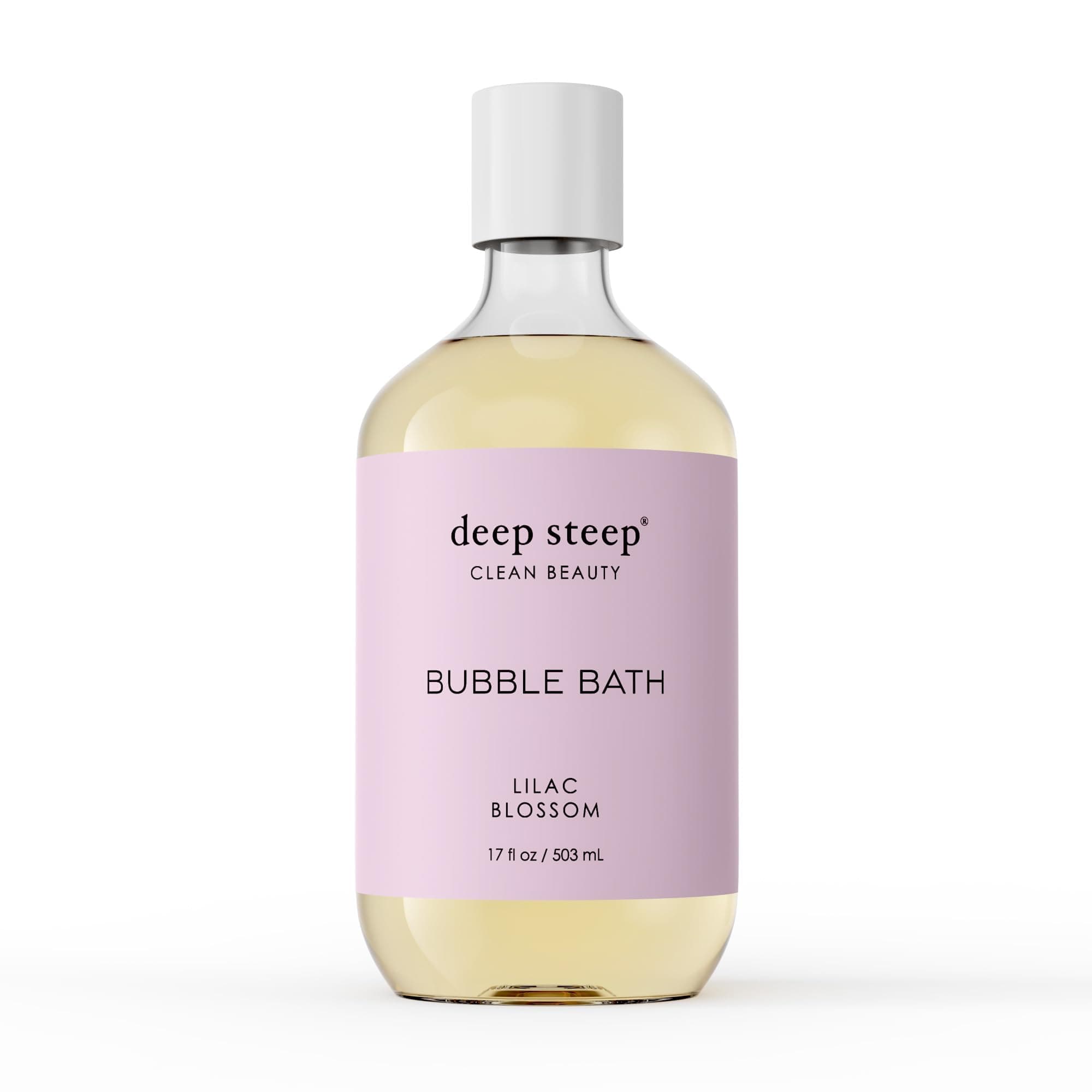 Lilac Blossom Bubble Bath for Women, Hypoallergenic, Clinically Tested, Clean Formula for Sensitive Skin, Sulfate-Free, 17 fl oz Bottle, Essential Bath Accessories