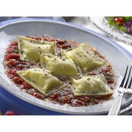 Rosina Food Medium Square Beef Ravioli Pasta -- 280 per case.