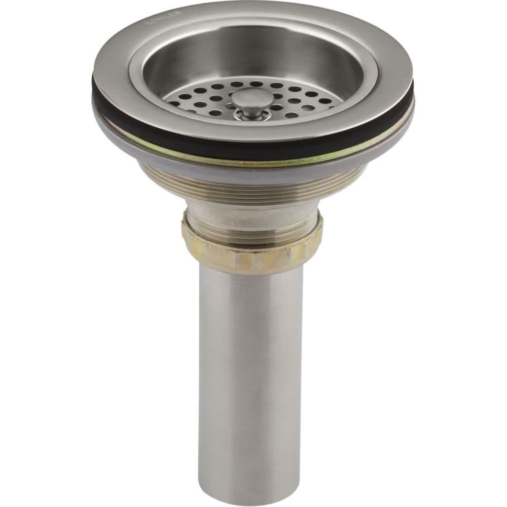 K-8801-VS Duostrainer Sink Strainer with Tailpiece, Fits Most Standard Kicthen Sinks, Vibrant Stainless