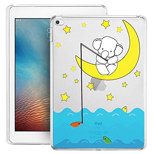 iPad Mini 4 Case, iPad Mini 4 Soft Clear Case, Doramifer Childhood Series Protective Case [Anti-Slip] [Good Grip] [Ultra Thin] with Aesthetic 3D Print Soft Back Cover for iPad Mini 4 (Fishing)