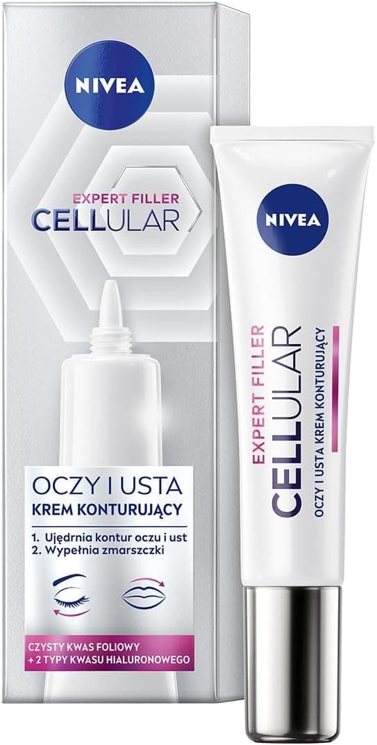 NIVEA Hyaluron Cellular Filler Anti-Age Eye Cream (15 ml), Moisturising Anti Ageing Cream for Eye Area, Powerful Hyaluronic Acid Eye Cream for Wrinkles and Dark Circles