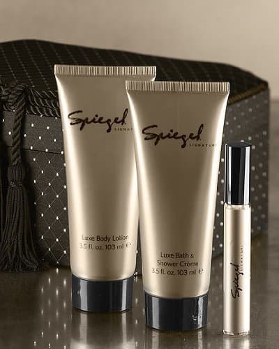 Spiegel Signature 4-Pc Set: Eau de Parfume Spray 0.34oz, Body Lotion 3.5oz, Bath and Shower Creme 3.5oz, Gift Box