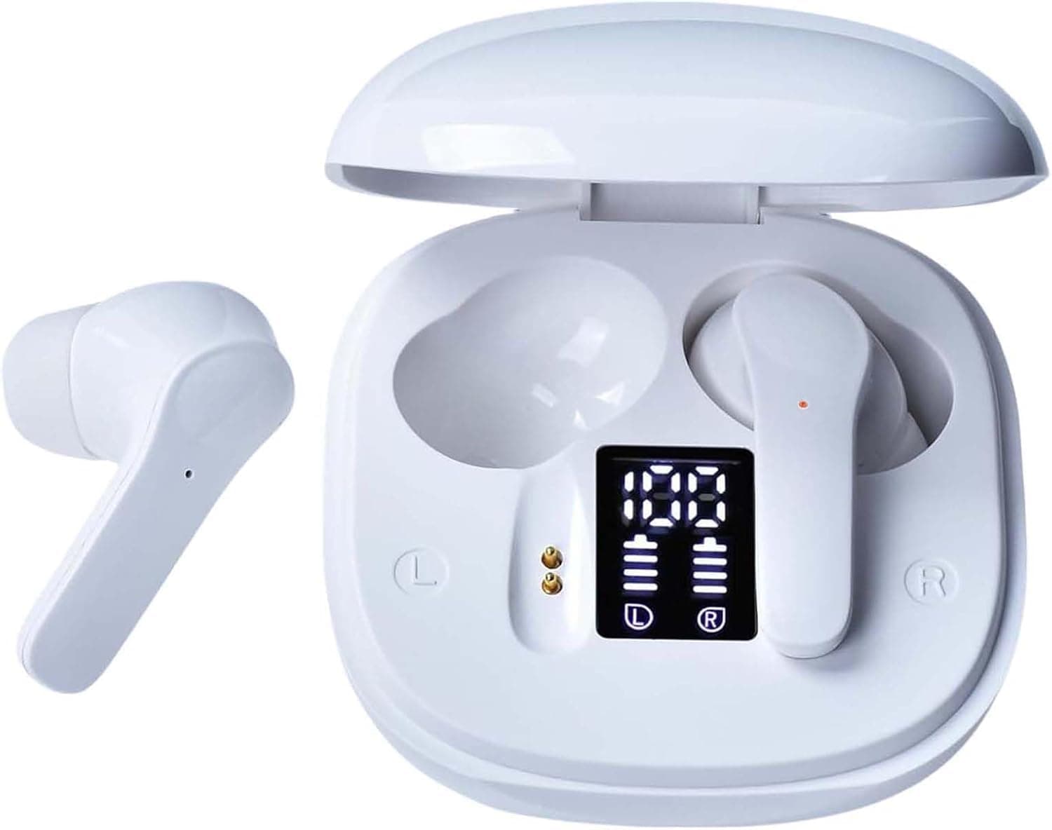 LAXDAMRE Translation earbuds Bluetooth, All-in-One Ear Buds, Supporting 144 Languages & Dialects, Real-Time & Noise-Cancelling Translation Earbuds for Business, Travel, جهاز الترجمة الفورية