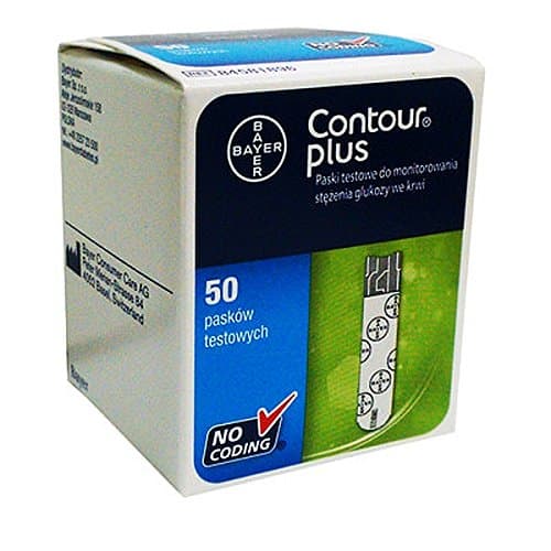 PLUS Diabetic Blood Glucose Test Strips 50