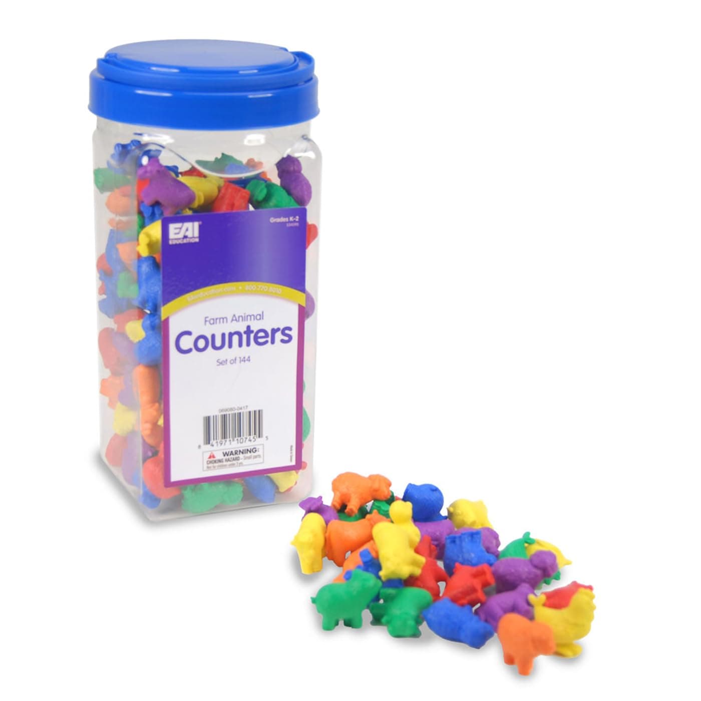 Farm Animal Counters - Set of 144 in a jar