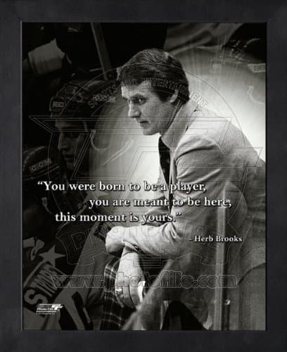 USOC Herb Brooks Miracle on Ice USA Olympics Pro Quotes Framed 11x14 Photo #2