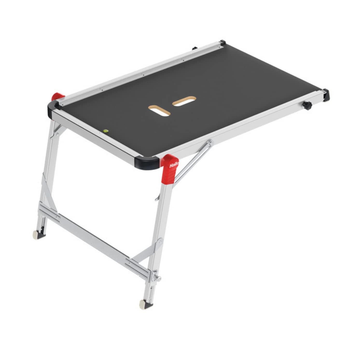 TP1 Staircase Platform - Length and Height-Adjustable Telescopic Rails and feet - Integrated Bubble Level - Two-Hand Safety Unlocking Mechanism - for use with Step stools & stepladders