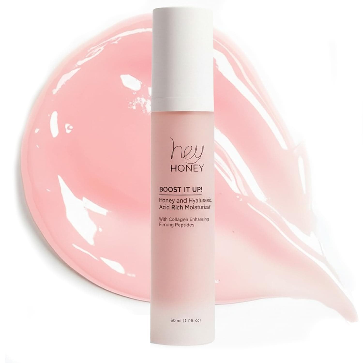 - Hey Honey Skincare Boost It Up Collagen-boosting peptides Honey & Hyaluronic Acid Rich Moisturizer for Stronger Skin Barrier | For Premature & Advanced Signs of Aging | Fast Acting | 1.7 Oz