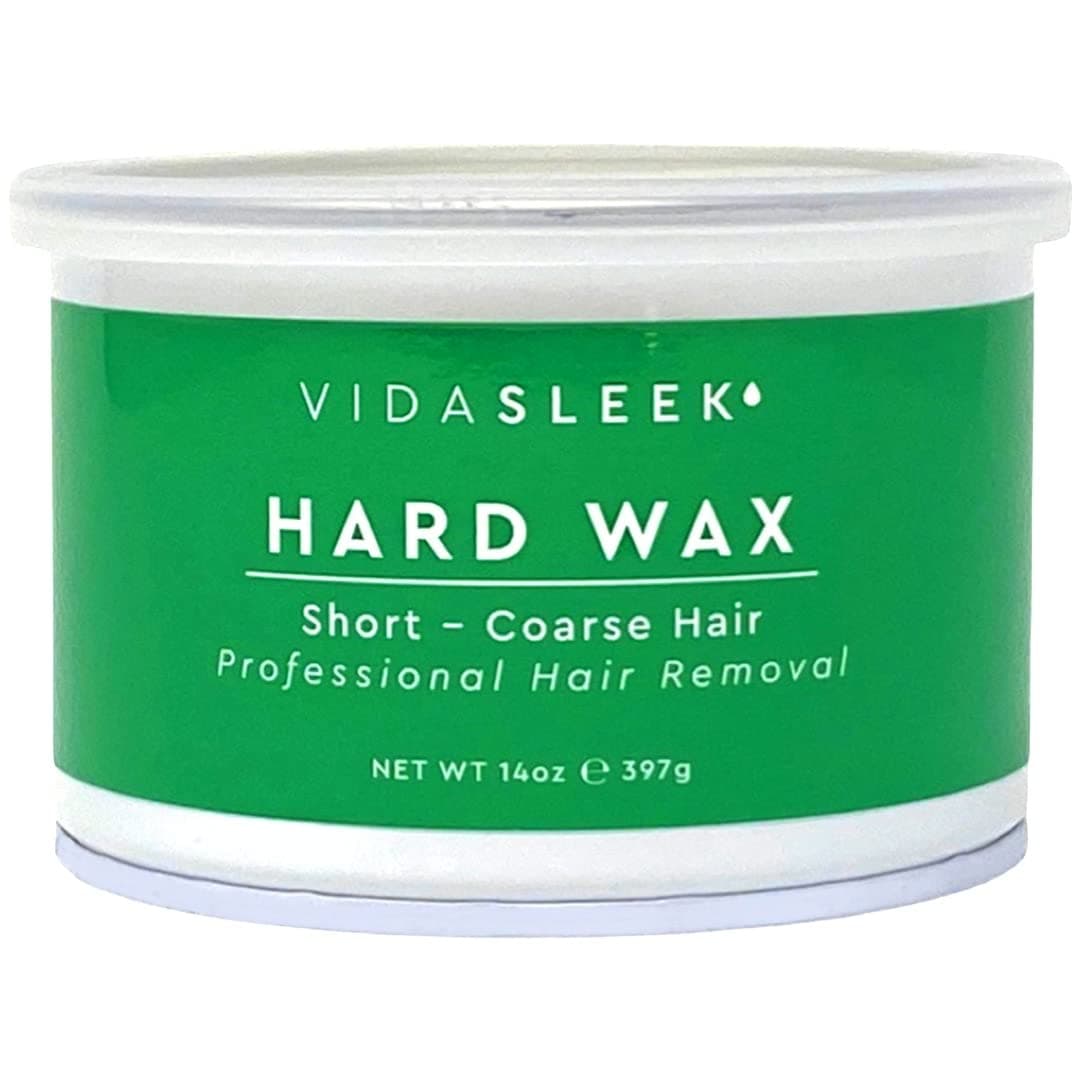 Full Body Hard Wax For Short Coarse Hairs - All Natural - Professional Size 14 oz. Tin