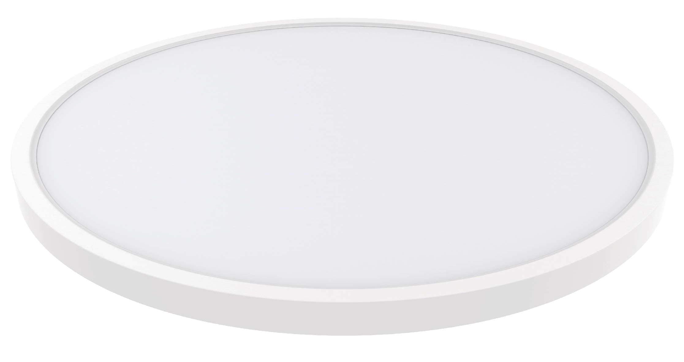 Taloya Extra Light Round 24 Watt LED Ceiling/Wall Light 30 cm Diameter, 24 mm Flat, 1920 Lumen, 120 ° Beam Angle, White Wipe Clean, Plastic, neutral-weiß 24.00 wattsW 230.00 voltsV
