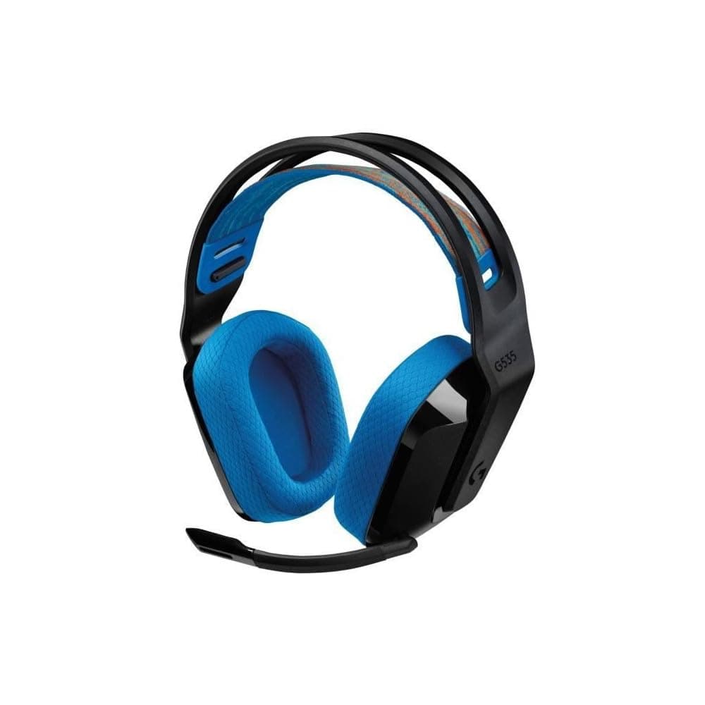G535 LIGHTSPEED Wireless Gaming Headset - Lightweight Over-Ear Headphones, Silent Rotatable Microphone, 33 Hours Battery Life, PC, PS5, PS4, USB-C, Black/Blue