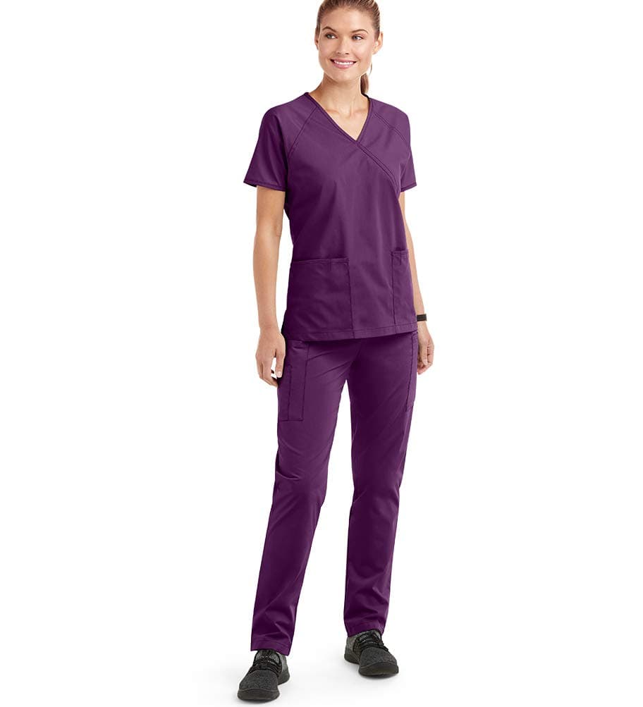 Strictly Scrubs Women’s Classic Scrub Set (XS-3X, 14 Colors) – Includes Mock Wrap Top and Pant