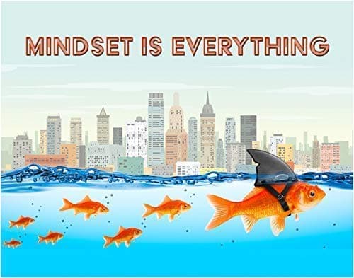 Mindset is everything - Success, Motivational and Inspirational Art Print how to be a Leader - 11x14 Unframed Wall Art Poster - Gift for the Office, School, Dorm or Teen's Room Decor. Gift Under $15
