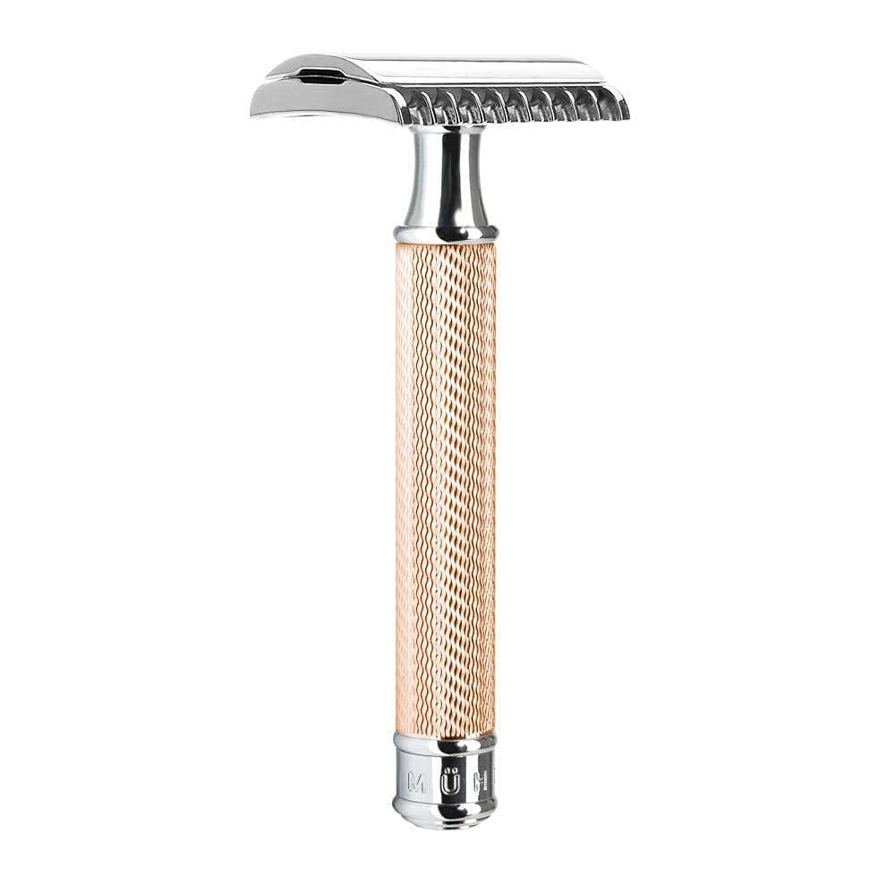MÜHLE R41 Open Tooth Comb Double Edge Safety Razor (Rose Gold)