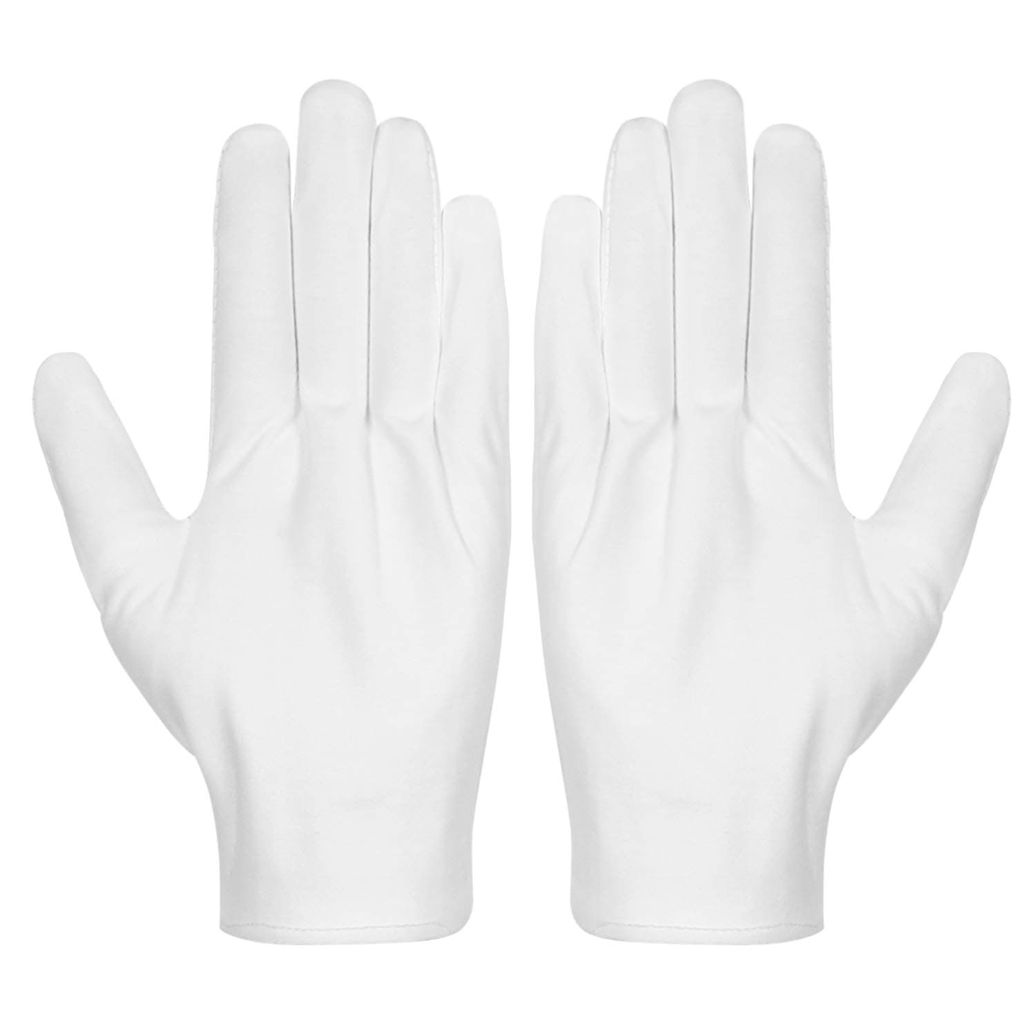 selizo Cotton Gloves, 3 Pairs White Cotton Gloves Coin Gloves For Women Men Eczema Dry Hands Moisturizing Serving Archival Cleaning Jewelry Silver Inspection