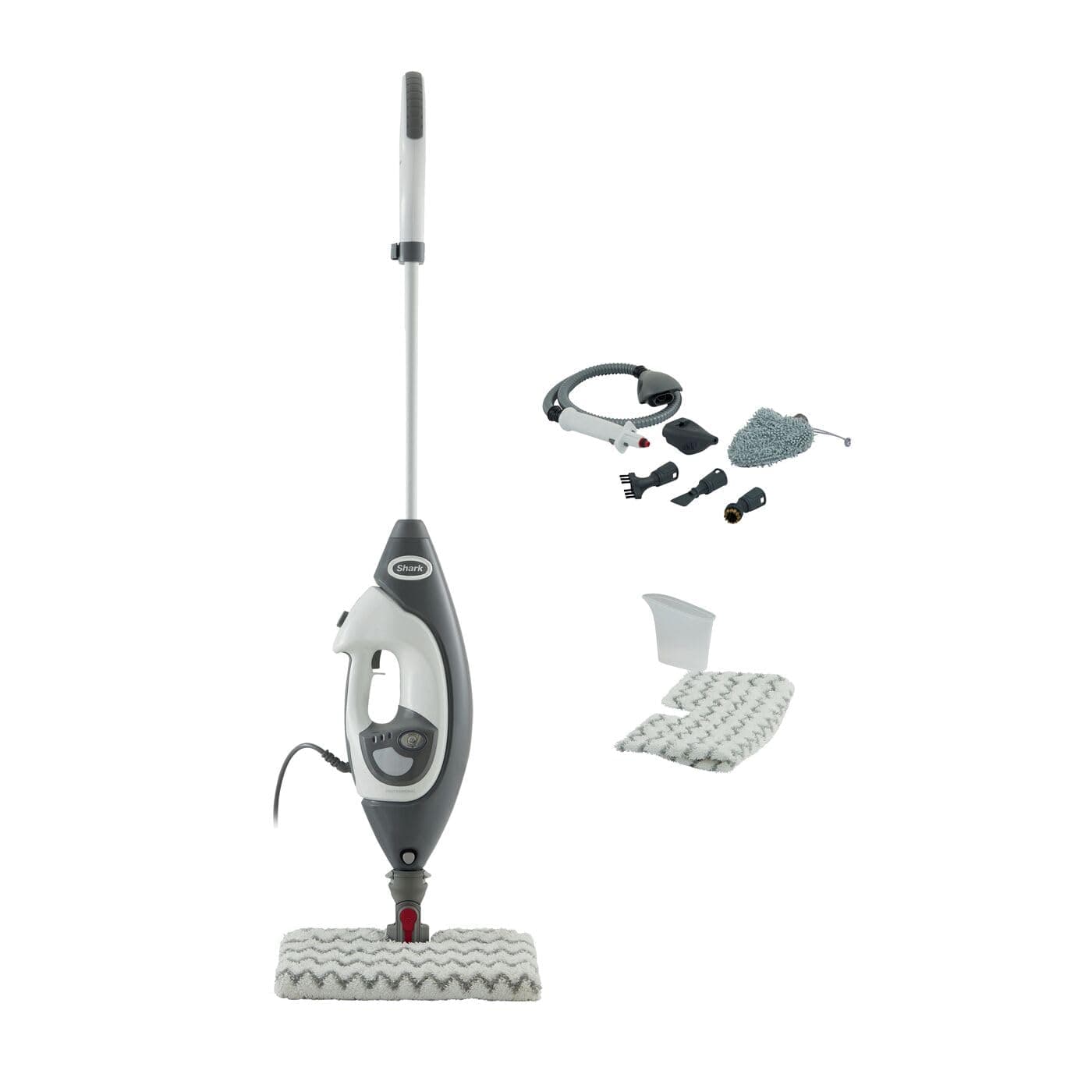 Shark Floor & Handheld Steam Cleaner [S6005UK] Klik N' Flip, Lift-Away, 5 Accessories, 2 Settings, Grey/White