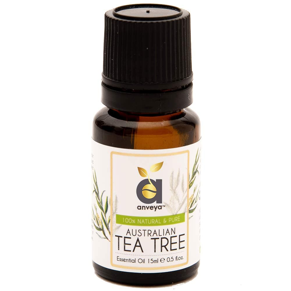 Anveya Australian Tea Tree Essential Oil, 100% Natural, Pure & Undiluted, 15ml, Best For Acne, Face, Skin & Hair