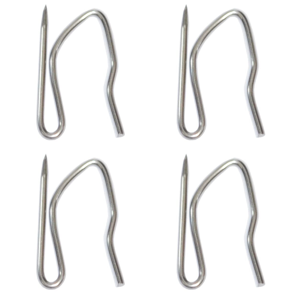 100 PCS Stainless Steel Curtain Hook Pins,Drapery Pin Hooks