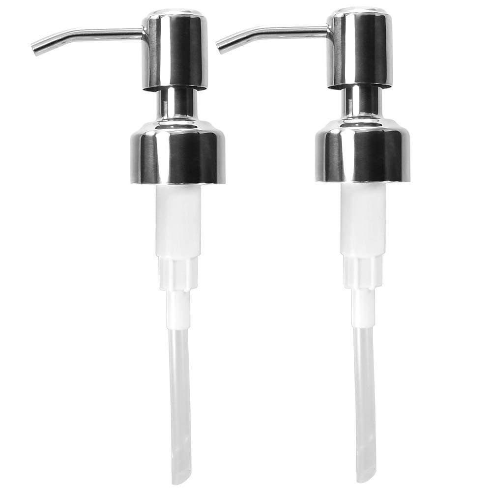 Bath Guru Stainless Steel Liquid Soap Dispenser Replacement Pump/Soap Pump/Lotion Pump - Pack of 2