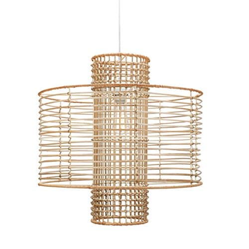Deco 1 Light Hanging Drum Pendant Finish: Natural