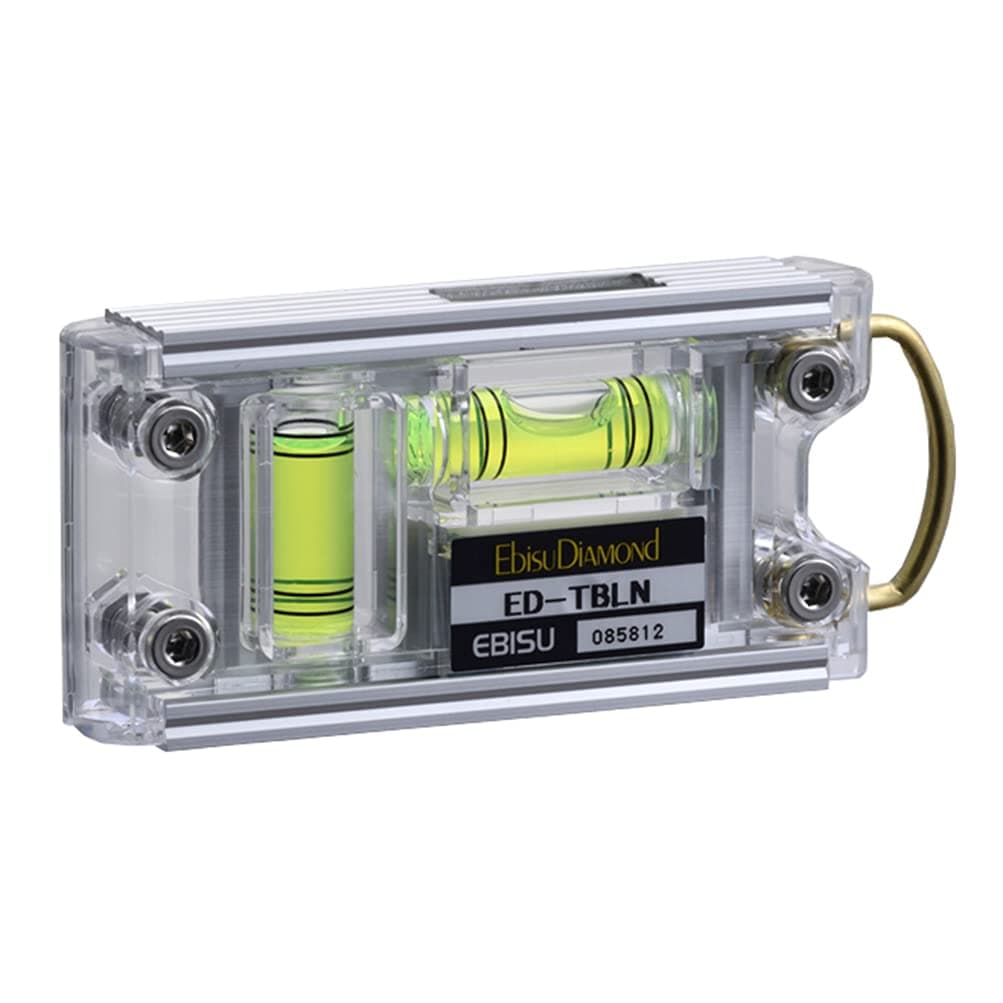 EbisuED-TBLN Tobi Level, Body: Silver/Bubble Tube: Green, 3.9 x 0.7 x 1.7 inches (10 x 1.9 x 4.3 cm)